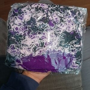 Purple and White Balaclava Ski Mask